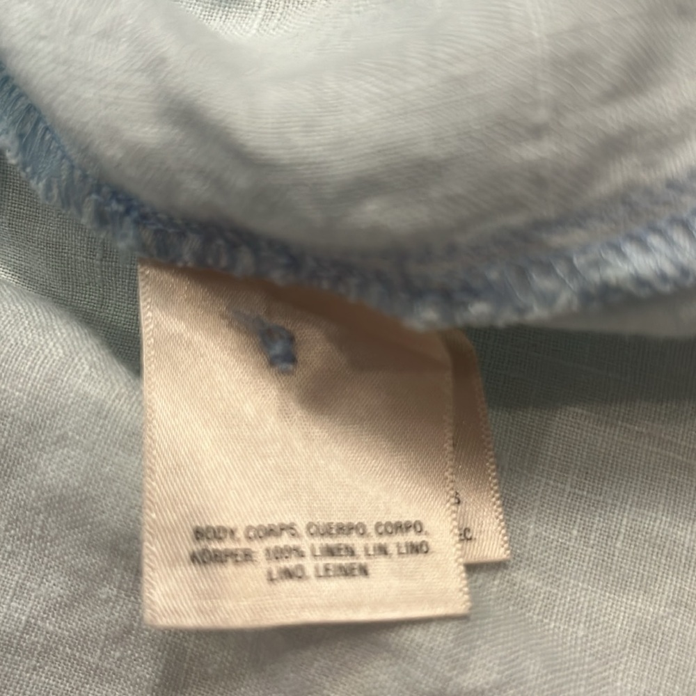 Anthropologie Holding Horses linen button front top light blue S - Picture 7 of 9